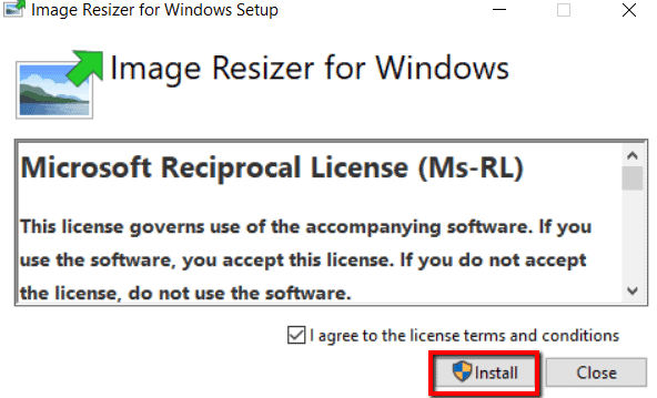 Install Image Resizer