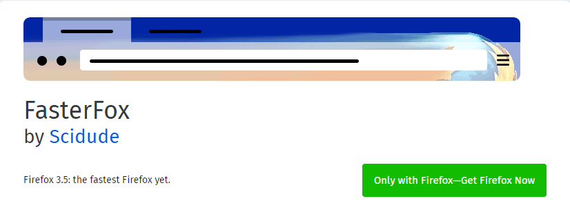 FasterFox di Mozilla Firefox