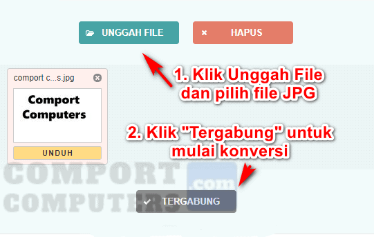 JPG2PDF, mengubah JPG to PDF secara online